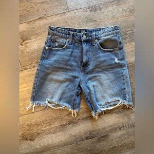 Stylish Distressed Blue Denim Shorts
